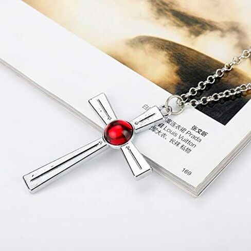 Anime Rosario And Vampire Night Rosavam Moka Akashiya Cross Charm Pendant Necklace Statement Choker Necklace For Women Gifts in Saudi Arabia
