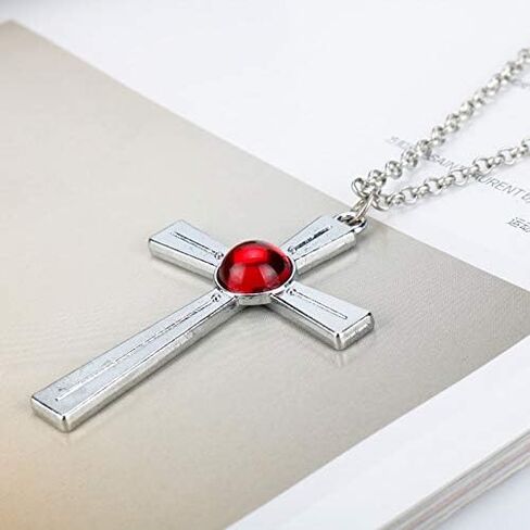 Anime Rosario And Vampire Night Rosavam Moka Akashiya Cross Charm Pendant Necklace Statement Choker Necklace For Women Gifts in Saudi Arabia