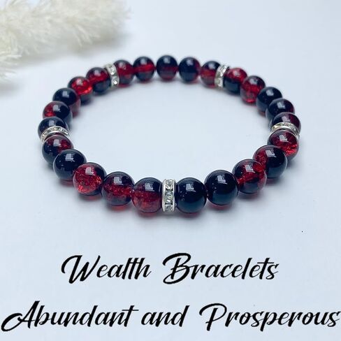 Beaded Stretch Bracelets for Women Garnet Bracelet for Financial Manifestation Jewelry Gift Perfect for Financial Growth in Saudi Arabia
