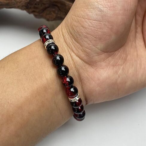 Beaded Stretch Bracelets for Women Garnet Bracelet for Financial Manifestation Jewelry Gift Perfect for Financial Growth in Saudi Arabia