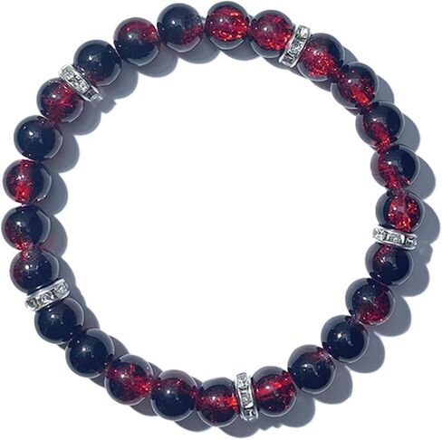Beaded Stretch Bracelets for Women Garnet Bracelet for Financial Manifestation Jewelry Gift Perfect for Financial Growth in Saudi Arabia