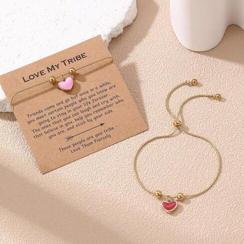 Friendship Gifts for Women, Matching Friendship Bracelets for 1/2/3/4 Best Friend Birthday Christmas Valentines Day Gifts for Her in Saudi Arabia