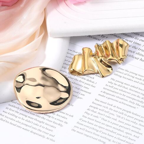 Unique Brooches Gold Brooch Pins for Women, Vintage Geometric Metal Brooch Pins Irregular Brooch Pin Lapel Coat Badges Sweater Scarves Dress Shawl Accessory Prom Jewelry For Girlfriend Ladies in Saudi Arabia