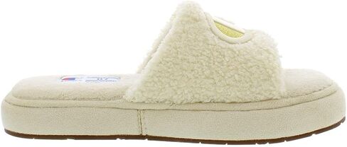 CHAMPION WOMEN'S PLUSH COZY SLIPPERS, BEIGE/KHAKI/GUM in Saudi Arabia