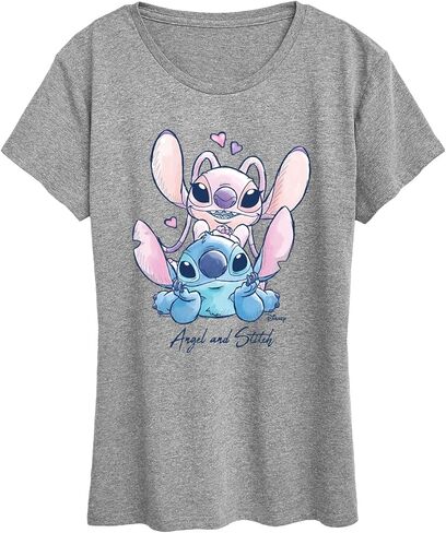 Disney - Angel and Stitch - Women's Short Sleeve Graphic T-Shirt in Saudi Arabia