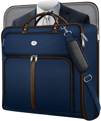 MATEIN Mens Garment Bags for travel, Large Travel Suit Bag Up to 7 Suits with Strap, Wrinkle Free Carry On Garments Bag for Hanging Clothes, Business Suitcase Luggage Bag Fit 17.3 Inch Laptop, Black in Saudi Arabia