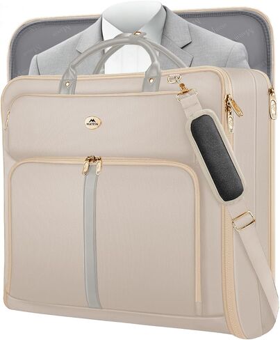 MATEIN Mens Garment Bags for travel, Large Travel Suit Bag Up to 7 Suits with Strap, Wrinkle Free Carry On Garments Bag for Hanging Clothes, Business Suitcase Luggage Bag Fit 17.3 Inch Laptop, Black in Saudi Arabia