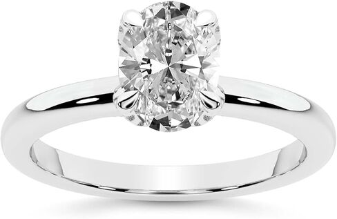 خاتم خطوبة من الألماس من FRIENDLY DIAMONDS Lab Grown للنساء 0.50-6 قيراط معتمد من IGI | باللون الأبيض أو الأصفر أو الذهبي الوردي عيار 14 أو 18 قيراط | مابيل بيتال خاتم الماس سوليتير | جودة FG-VS1-VS2 in Saudi Arabia