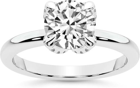 خاتم خطوبة من الألماس من FRIENDLY DIAMONDS Lab Grown للنساء 0.50-6 قيراط معتمد من IGI | باللون الأبيض أو الأصفر أو الذهبي الوردي عيار 14 أو 18 قيراط | مابيل بيتال خاتم الماس سوليتير | جودة FG-VS1-VS2 in Saudi Arabia