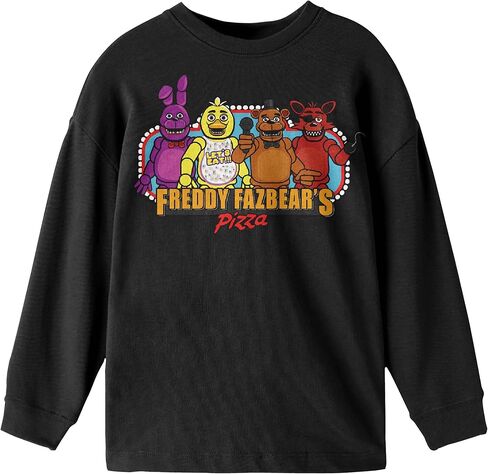 Bioworld Five Nights At Freddy's Freddy Fazbear's Pizza Boy's Black Long Sleeve Shirt in Saudi Arabia