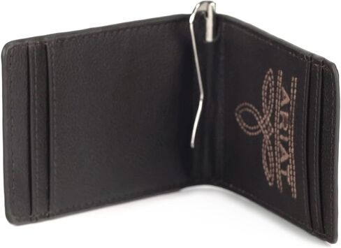 محفظة ARIAT Bifold Money Clip منقوشة، بني متوسط in Saudi Arabia