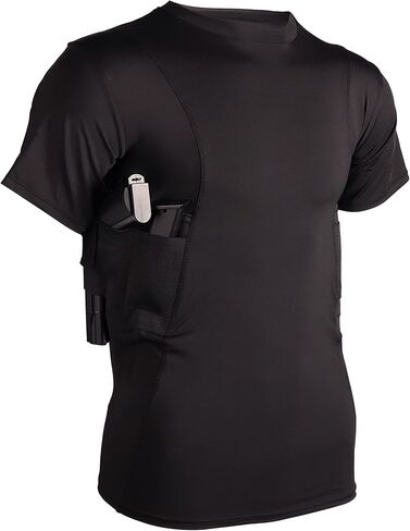 Lilcreek Scoop Neck Conceal Carry Shirts for Men: Undercover Concealed Carry Clothing with Gun Holster in Saudi Arabia