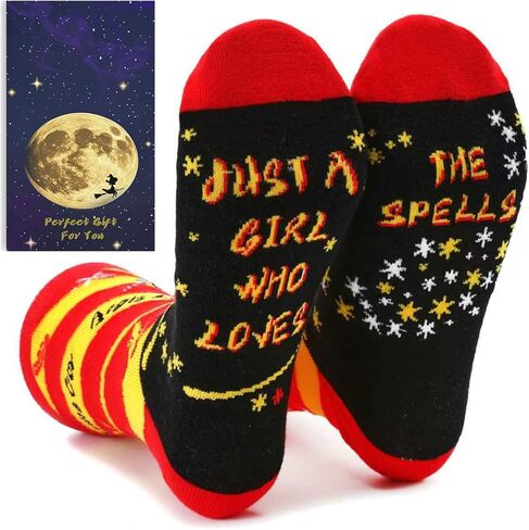Cute Birthday Gifts for Women Wife Daughter Sister Novelty Socks with Fun Wizard Witch Themed for Her in Saudi Arabia