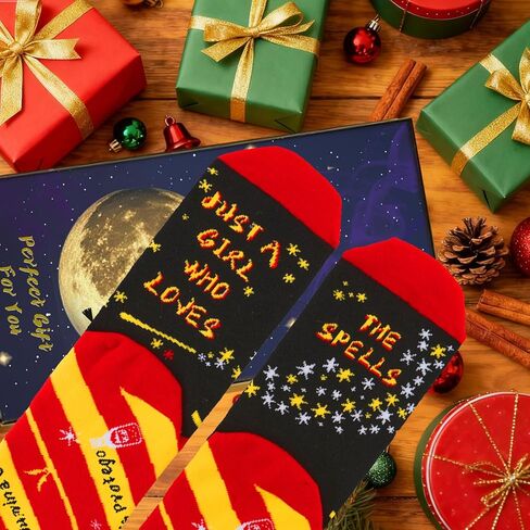 Cute Birthday Gifts for Women Wife Daughter Sister Novelty Socks with Fun Wizard Witch Themed for Her in Saudi Arabia
