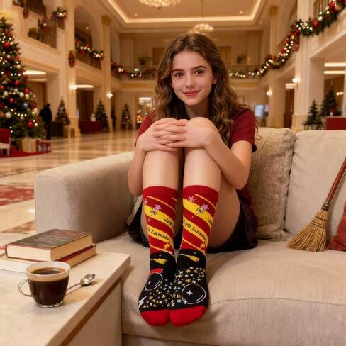 Cute Birthday Gifts for Women Wife Daughter Sister Novelty Socks with Fun Wizard Witch Themed for Her in Saudi Arabia
