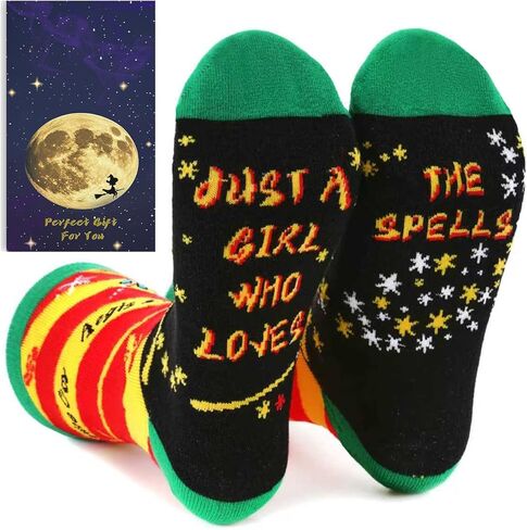 Cute Birthday Gifts for Women Wife Daughter Sister Novelty Socks with Fun Wizard Witch Themed for Her in Saudi Arabia