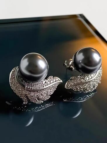 Gifts for Women Wife-Tahitian Black Pearl Earrings, Gift for Wife Wedding Birthday Anniversary Jewelry-Mothers Day Gifts for Mom,Valentines Day Christmas Day Gifts for Her in Saudi Arabia