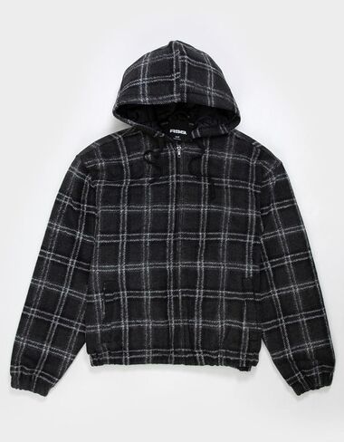 Rsq Mens Hooded Plaid Jacket in Saudi Arabia
