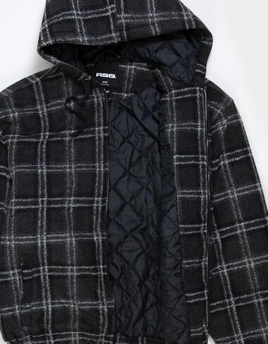 Rsq Mens Hooded Plaid Jacket in Saudi Arabia