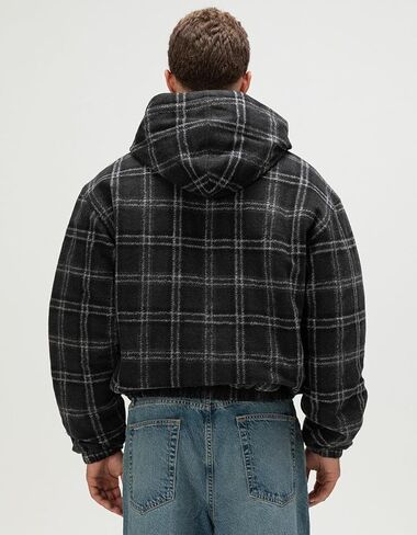 Rsq Mens Hooded Plaid Jacket in Saudi Arabia