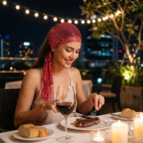 وشاح نحيف مطرز، أوشحة نحيفة طويلة لامعة Y2K بورجوندي، وشاح ربطة عنق لامع أنيق لحفلات العشاء، وحفلات ملابس السباحة، والنوادي، والرقصات in Kuwait