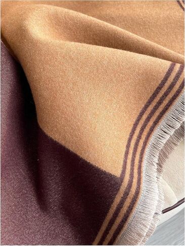 GORGLITTER Women's Chunky Winter Warm Scarf Colorful Fringe Thick Warm Soft Scarves in Kuwait