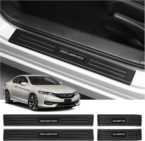 4PCS Door Sill Protector for Honda Accord 2025 2024 2023 2022 2021 2020 2019 2018 Accessories Matte Black ABS Material Front and Rear Door Car Pedal Kick Protection in Kuwait