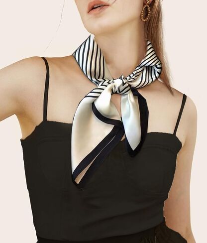 28 inch Silk Like Scarf Women's Fashion Pattern Large SquareSatin Headscarf Headdress in Saudi Arabia