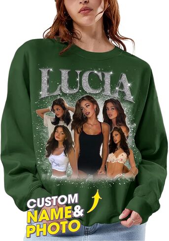 Mit & Mia Bootleg Rap Crewneck Sweatshirt with Face Design for Girlfriend/Boyfriend in Kuwait