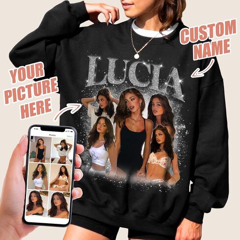 Mit & Mia Bootleg Rap Crewneck Sweatshirt with Face Design for Girlfriend/Boyfriend in Kuwait