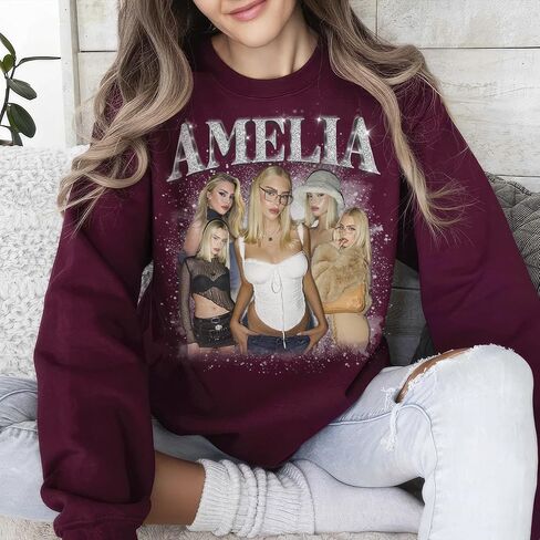 Mit & Mia Bootleg Rap Crewneck Sweatshirt with Face Design for Girlfriend/Boyfriend in Kuwait