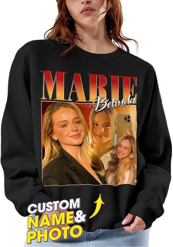 Mit & Mia Bootleg Rap Crewneck Sweatshirt with Face Design for Girlfriend/Boyfriend in Kuwait