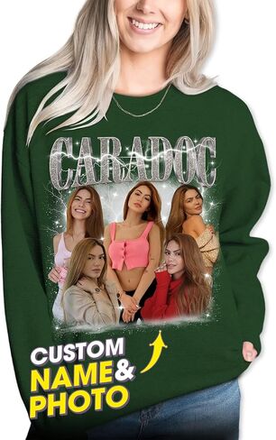 Mit & Mia Bootleg Rap Crewneck Sweatshirt with Face Design for Girlfriend/Boyfriend in Kuwait