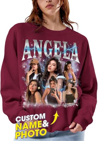 Mit & Mia Bootleg Rap Crewneck Sweatshirt with Face Design for Girlfriend/Boyfriend in Kuwait