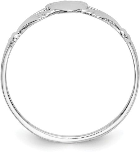 Solid 14k White Gold Ladie's Claddagh Ring (6 to 18 mm) in Saudi Arabia