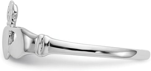 Solid 14k White Gold Ladie's Claddagh Ring (6 to 18 mm) in Saudi Arabia
