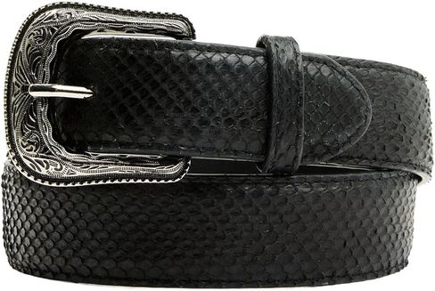 Cody James Men's Tyrell Exotic Python Leather Belt - CJAHO24BT4-BLK 44 in Saudi Arabia