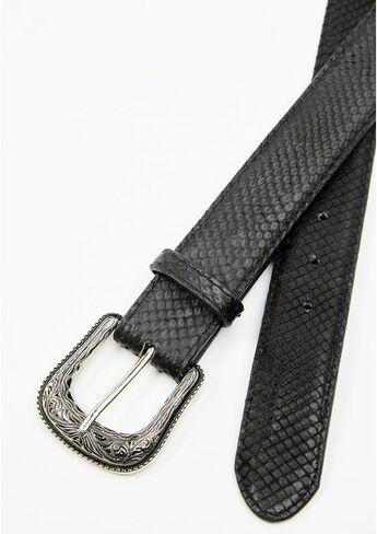 Cody James Men's Tyrell Exotic Python Leather Belt - CJAHO24BT4-BLK 44 in Saudi Arabia