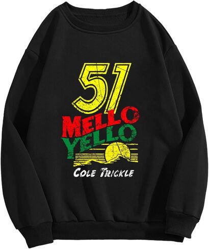 سويت شيرت بغطاء للرأس من الصوف للرجال، 51 Mello Yello Cole Trickle، رقبة مستديرة من الصوف ثقيل الوزن in Kuwait
