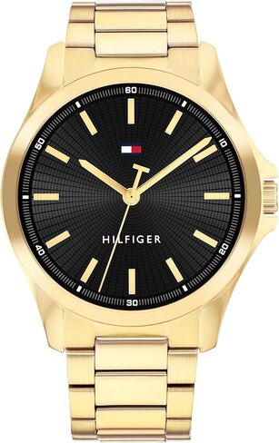 Tommy Hilfiger Men's 3-Hand Quartz Watch - Round Case with Link Bracelet - Elevated, Modern Style - Gift for Him 42mm in Saudi Arabia