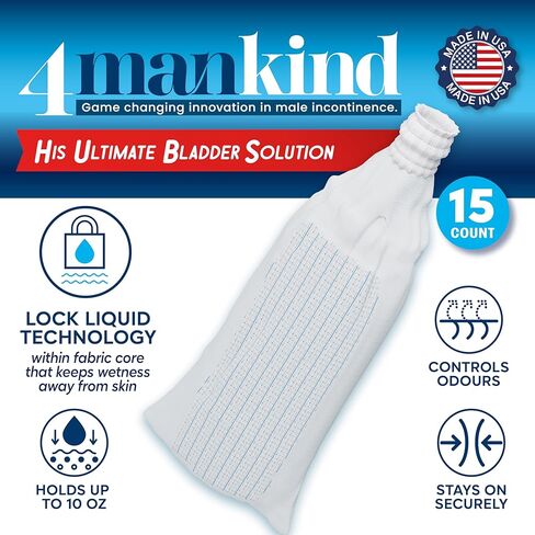 HUBS Bladder Control Device for Men – His Ultimate Bladder Solution | 15 ct Male Bladder Control Device, Urinary Leakage Protection | Discreet, Comfortable & Skin-Safe in Saudi Arabia