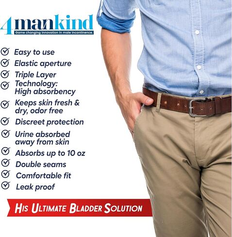 HUBS Bladder Control Device for Men – His Ultimate Bladder Solution | 15 ct Male Bladder Control Device, Urinary Leakage Protection | Discreet, Comfortable & Skin-Safe in Saudi Arabia