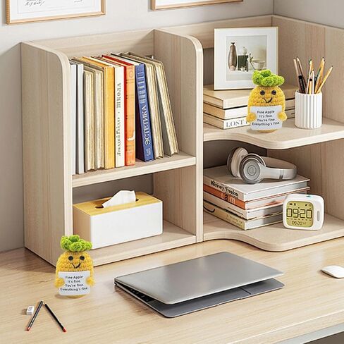 قطعتان من دمية الأناناس الإيجابية المحبوكة، هدايا أناناس كروشيه داعمة عاطفيًا مع بطاقة ملهمة مبهجة لهدايا المهرجانات وحفلات التخرج وديكور تجمع الحفلات in Kuwait