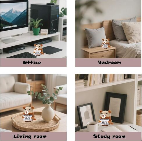 Mini Funny Otter Positivity Gifts Handmade Crochet Presents - Birthday, Christmas, Graduation Motivational for Women/Men, Friends, Family, Coworkers - Emotional Inspirational Support Cute Desk Deco in Saudi Arabia