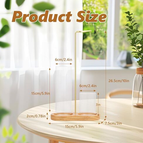 Glass Incense Holder, 2 in 1 Incense Holder for Sticks, Anti-Ash Flying Incense Burne with Ash Catcher Incense Sticks Organizer Wood Glass Incenses Stick Holder for Meditation Yoga Home Decor in Saudi Arabia