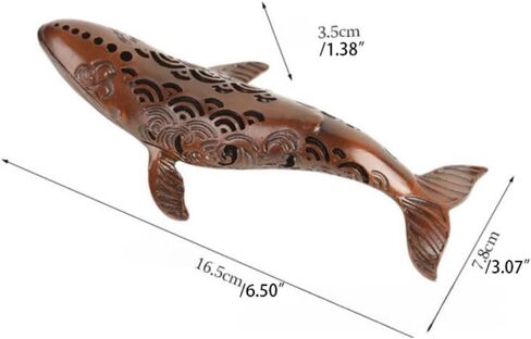 Generic Whale Aromatherapy Furnace Hollow Design Multi-Purpose Handmade Antique Incense Stove Creative Alloy(Copper Red) in Saudi Arabia