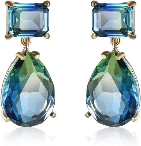 Elegant Wedding Bridal Crystal Teardrop Necklace Earrings Jewelry Set in Saudi Arabia