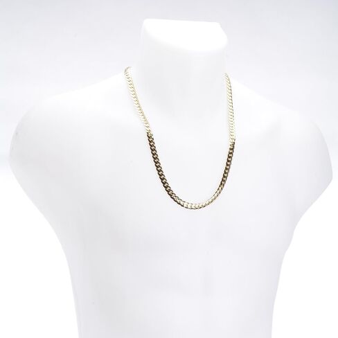 metaltree98 Heavy Cuban Link Chain Necklace Box Clasp Safety Lock 14K Gold Plated 8 mm / 26" in Saudi Arabia