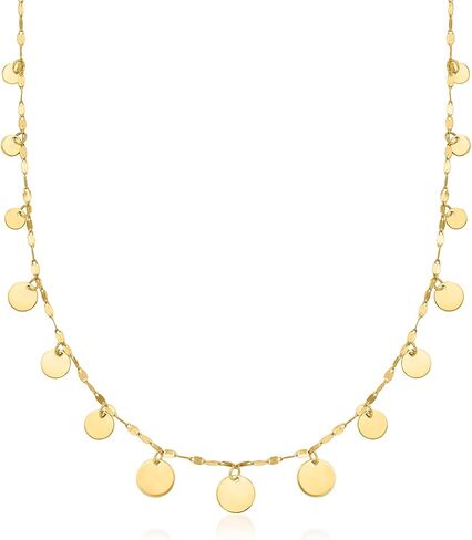 Ross-Simons Italian 10kt Yellow Gold Graduated Circle Station Necklace in Saudi Arabia