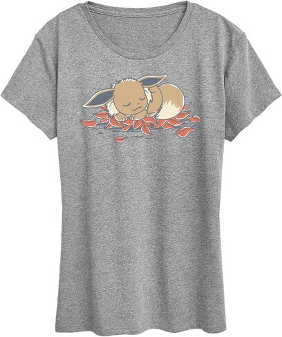 HYBRID APPAREL Pokémon - Sleeping Eevee - تي شيرت نسائي برسومات قصيرة الأكمام in Saudi Arabia